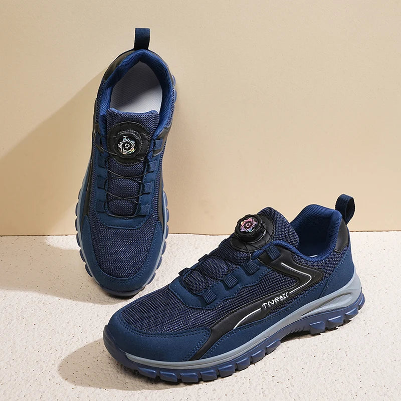 YRZL 2025 Sports Shoes Men Running Sneakers Lightweight Breathable Athletic Anti Slip Shoes Casual Walking Shoes Slip on Size 48