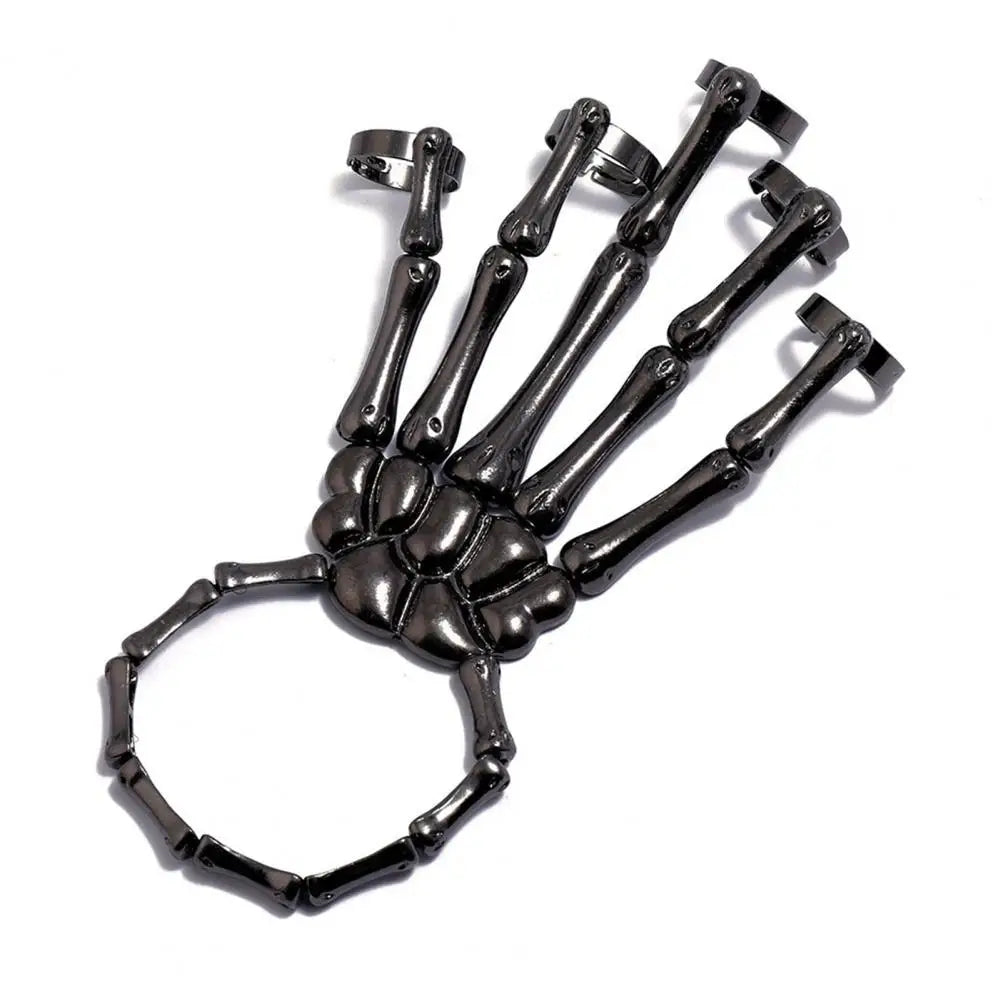 Halloween Hands Bracelet Skeleton Hand Ghost Claw Punk Exaggerated Style Adjustable Elastic Cord Spooky Skull Fingers Wristband