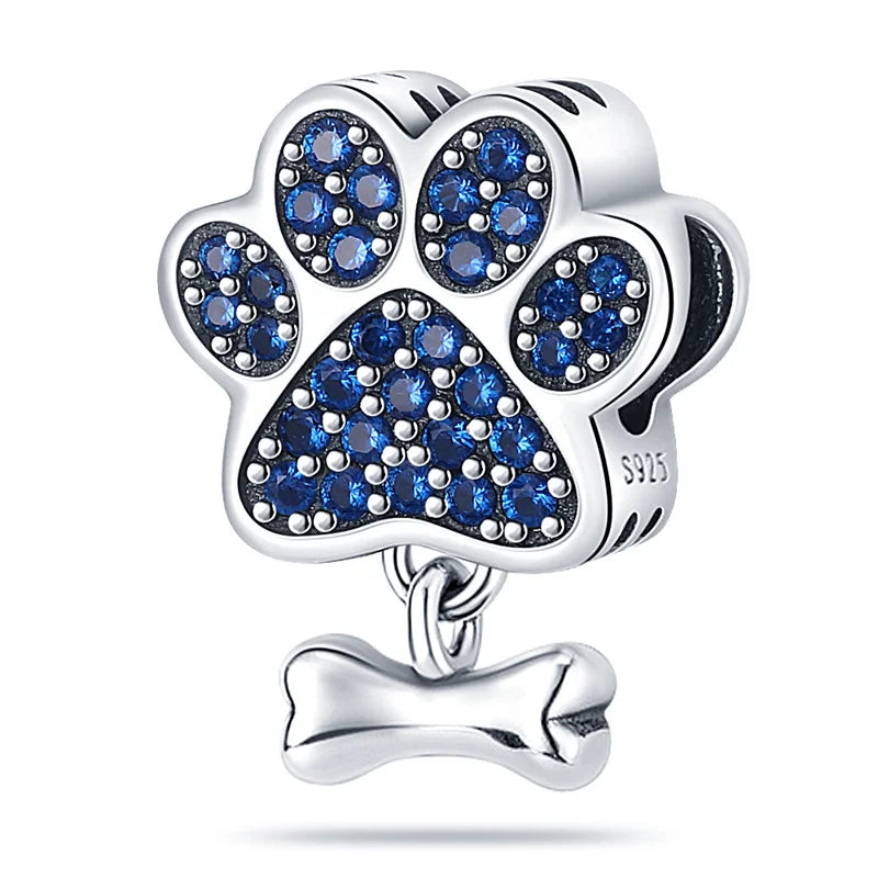 New 925 Sterling Silver Charms Fit 3mm Original Bracelets Cat Dog Beads Fine DIY Jewelry Making Women Party Gifts