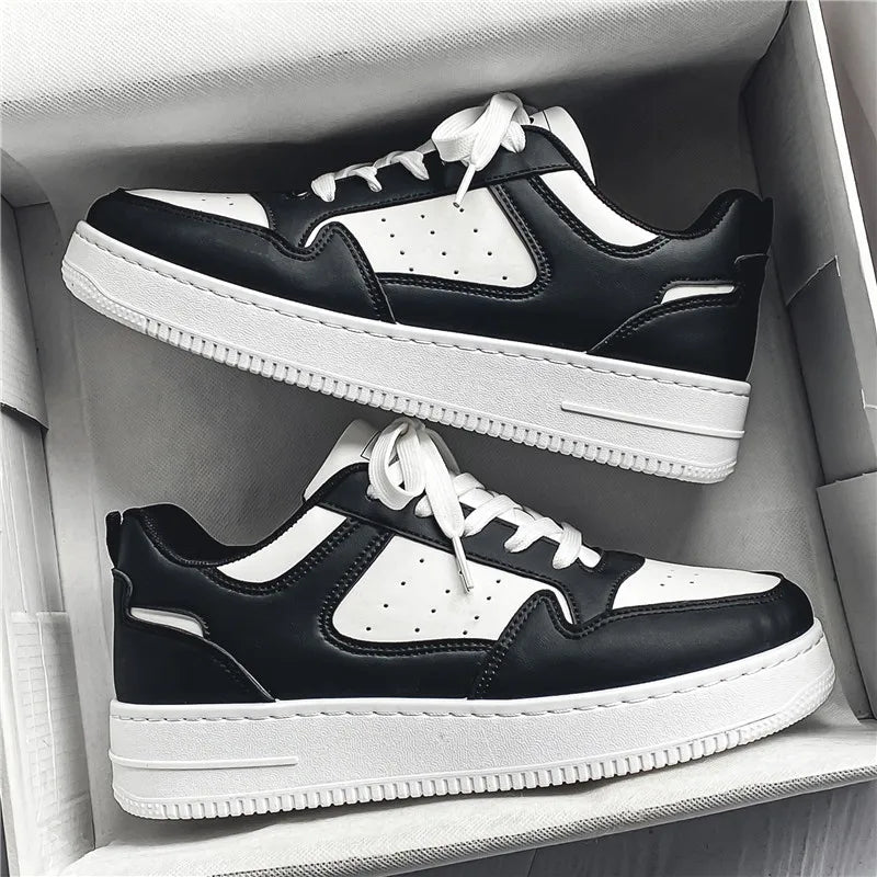 Spring and Summer Men's Shoes, New Breathable Sneakers, Men's Trendy and Versatile Thick-Soled White Shoes, Sports and Casual Sneakers