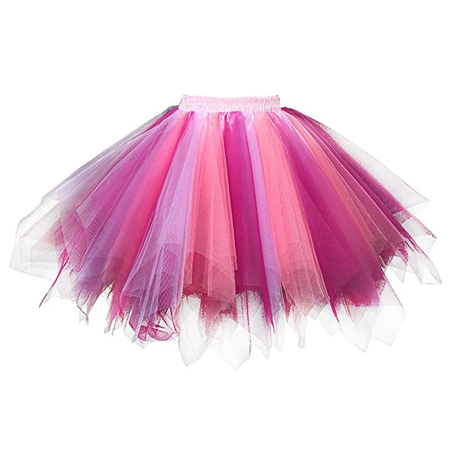 Women Tutu Skirt Fashion Rave Party Carnival Summer High Waist Mesh Skirts Pleated Mini Skirt Sexy Layered Club Short Pettiskirt
