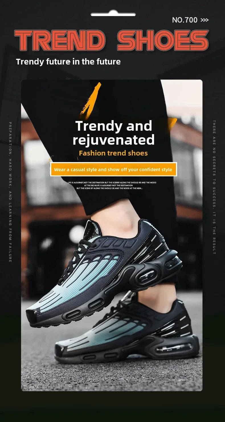 2024 New Spring Large Size Couple Air Cushion Sports Shoes Student Running Shoes Men Casual Trendy Sport Shoes Breathable