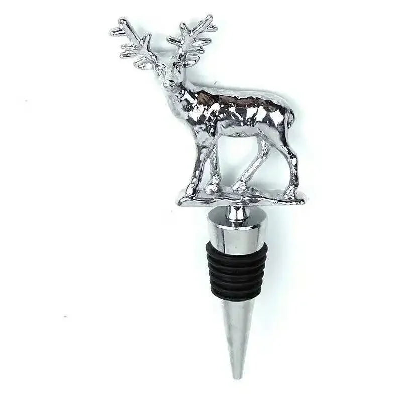 Bottle Stopper Wine Stoppers Deer Beverage Bottle Corks Sealer for Wine Lovers Christmas Halloween Kitchen Bar Tool Accessories