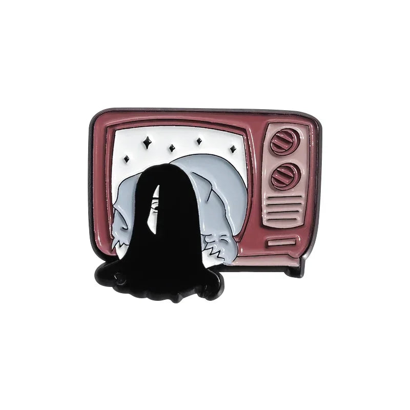 Horror Movie TV Set Enamel Pins Custom Punk Halloween Film Television Badge Lapel Sick Sad World Brooch Backpack Jewelry