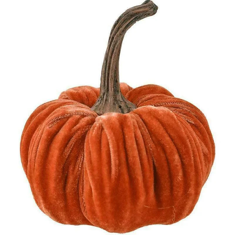 Handmade Velvet Pumpkins, Stuffed Small Pumpkins Artificial Cute Pumpkin Foam Halloween Thanksgiving Decor, DIY, Super Soft Fall