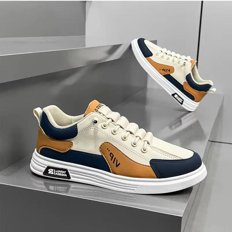 2025 Spring and Autumn New Men's Shoes Leather Low Cut Fashion Trendy Running Sports Men's Casual Trendy Shoes