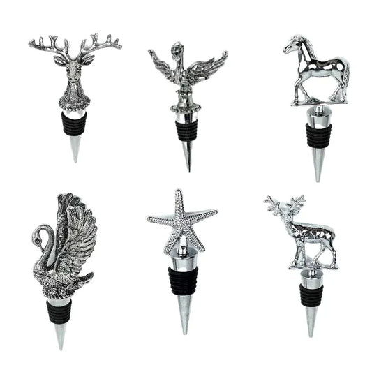 Bottle Stopper Wine Stoppers Deer Beverage Bottle Corks Sealer for Wine Lovers Christmas Halloween Kitchen Bar Tool Accessories
