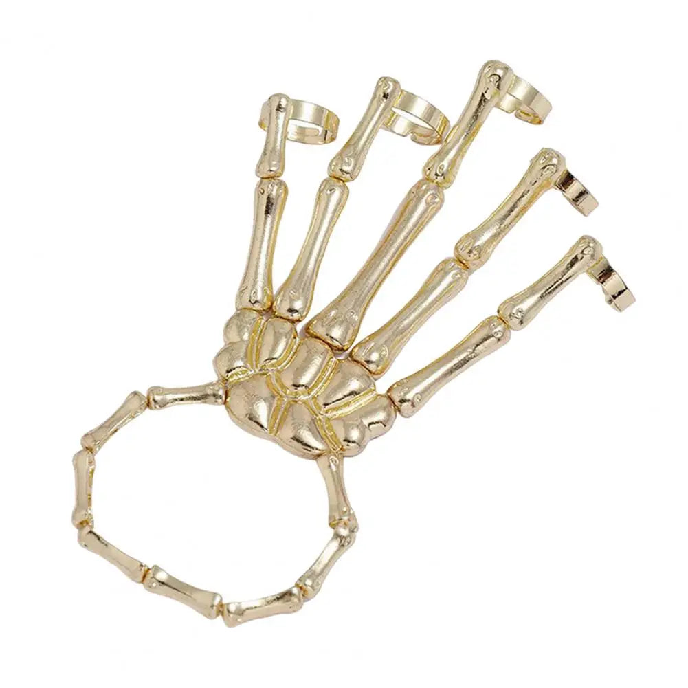 Halloween Hands Bracelet Skeleton Hand Ghost Claw Punk Exaggerated Style Adjustable Elastic Cord Spooky Skull Fingers Wristband