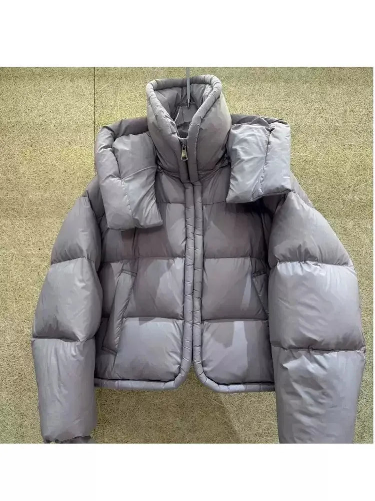 Coat New Korean Version Loose Fit Lapel Hooded Women Winter Premium Thickened Warm Bread Jacket