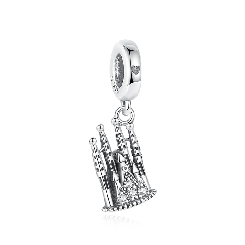 Original 925 Sterling Silver Charms Camera Suitcase London Bus Love Heart Beads Fit Bracelets Necklaces DIY Jewelry Women