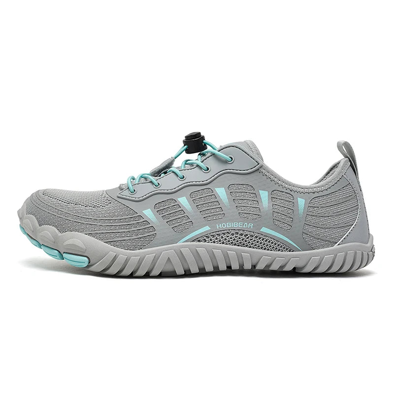 HOBIBEAR Mens Womens  Barefoot Shoes Wide Toe Breathable Elastic Band Sneakers Beach Walking Casual Shoes