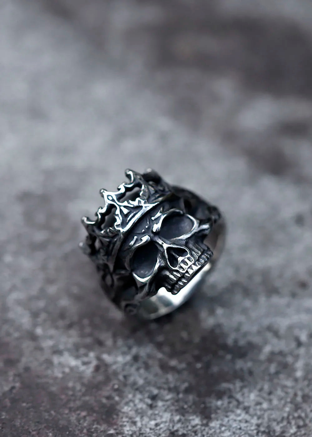 2022 NEW Men's 316L stainless steel rings Vintage Halloween Gothic Calvarium Skull punk ring fashion jewelry free shipping