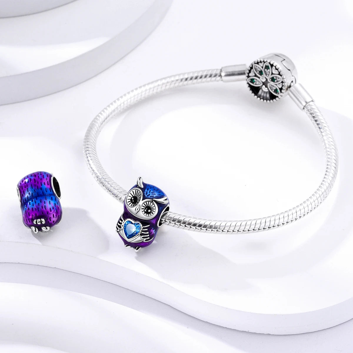 Silver Plated Cute Animals Charms Pendant Lovely Penguin Avocado Dangle Charm Beads Fit Bangle Bracelet Necklace Women Jewelry