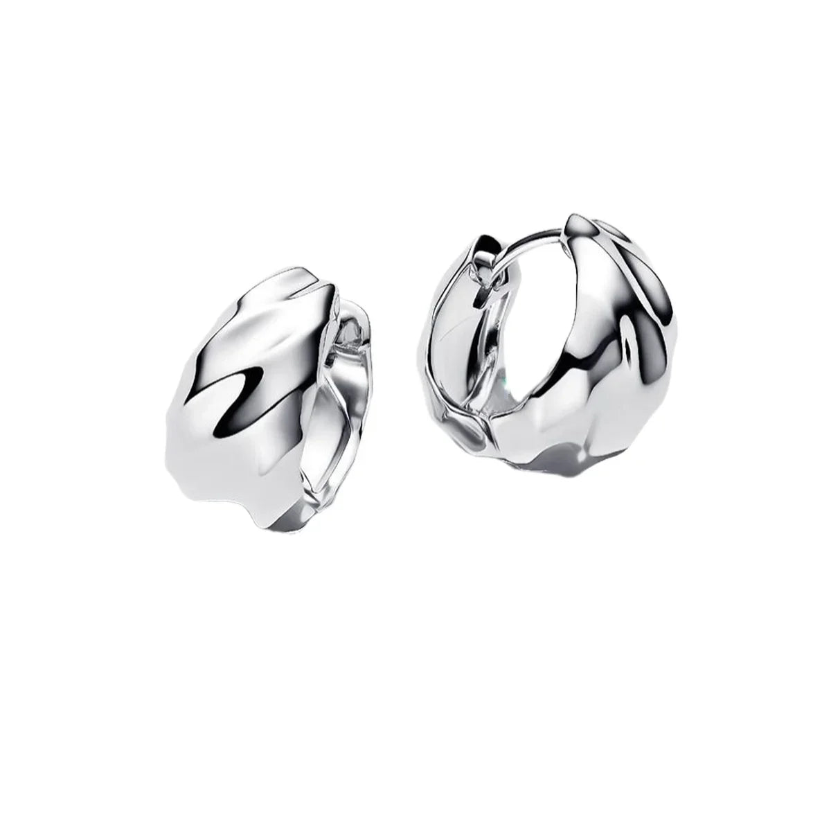 Sparkling Colorful Hoop Earrings 925 Sterling Silver Hypoallergenic Jewelry Embellished With Zircon Elegant Luxury Style Female
