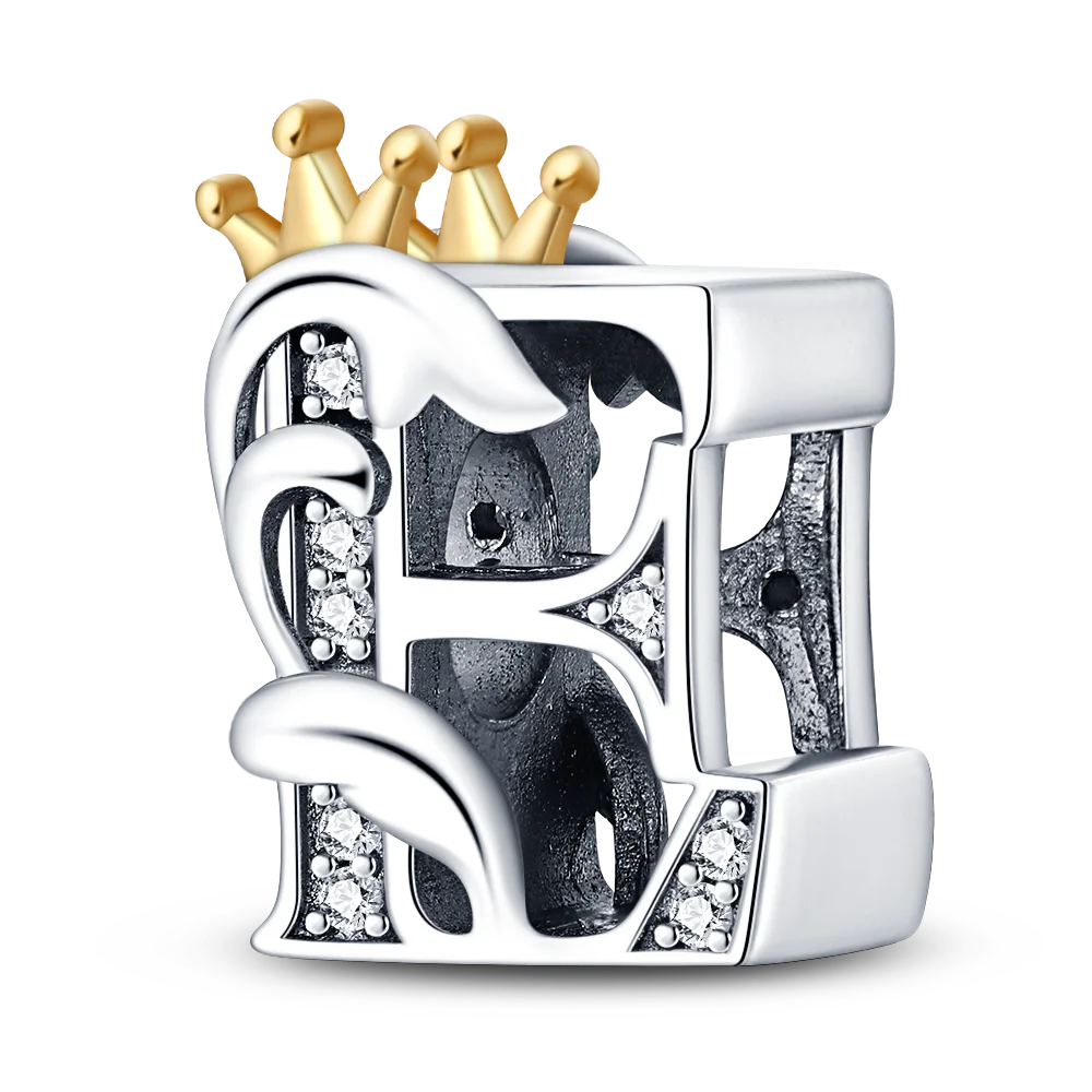 Fit Qikaola 925 Original Bracelets Charms Classic Crown 26 Letters Alphabet Charms Beads For Women Fine DIY Wedding Jewelry Gift