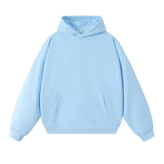 750g Terry Hooded Sweatshirt Autumn Winter Style Drop Shoulder Loose Trendy Pullover Hoodie Casual Solid Color Jacket Unisex