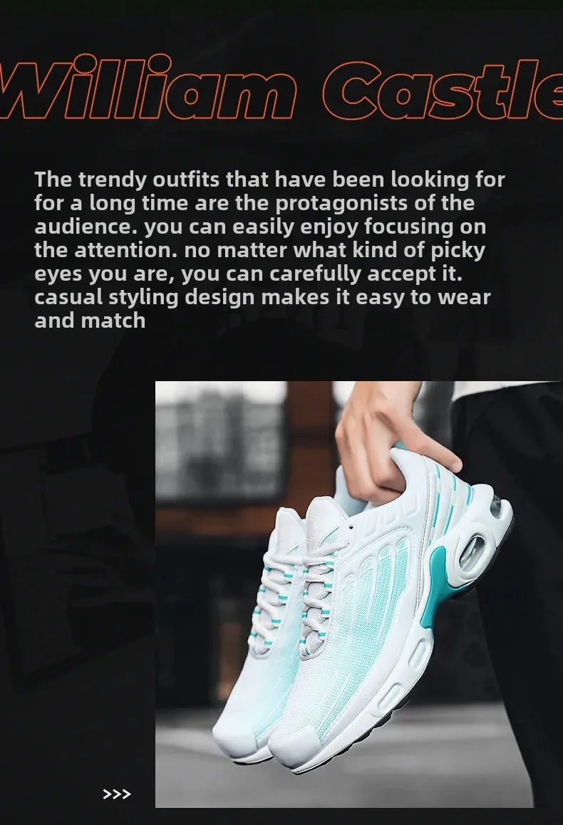 2024 New Spring Large Size Couple Air Cushion Sports Shoes Student Running Shoes Men Casual Trendy Sport Shoes Breathable