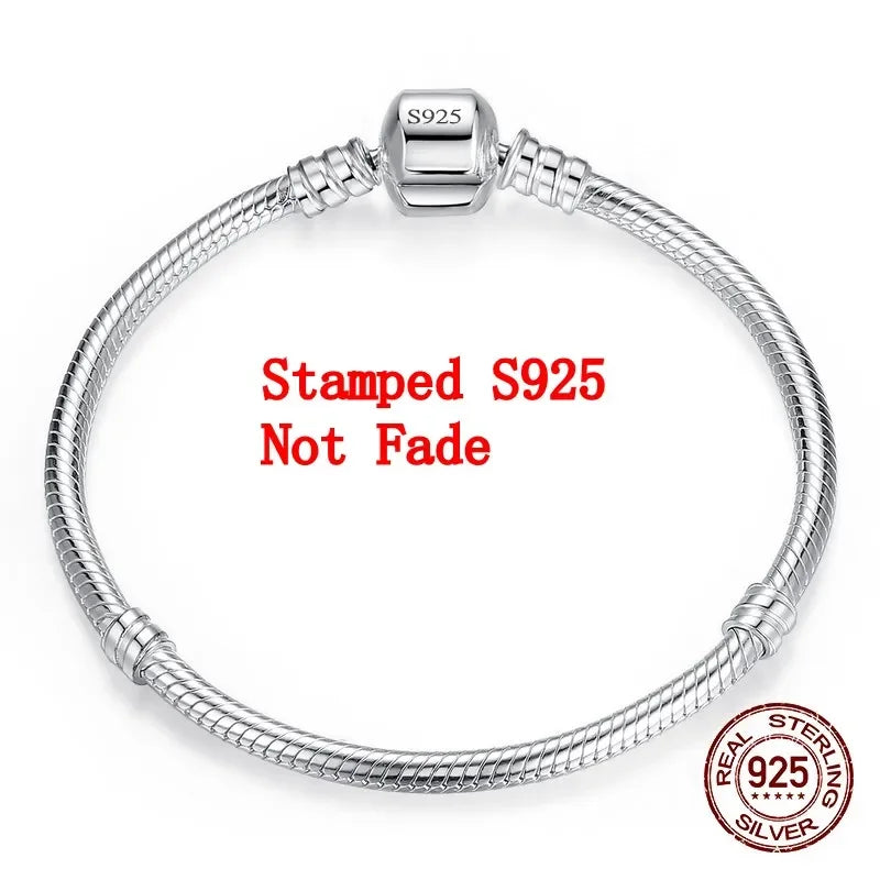 Handmade Original Fine Jewelry  Charm Bracelet Soft Smooth Snake Bone Bracelets for Women