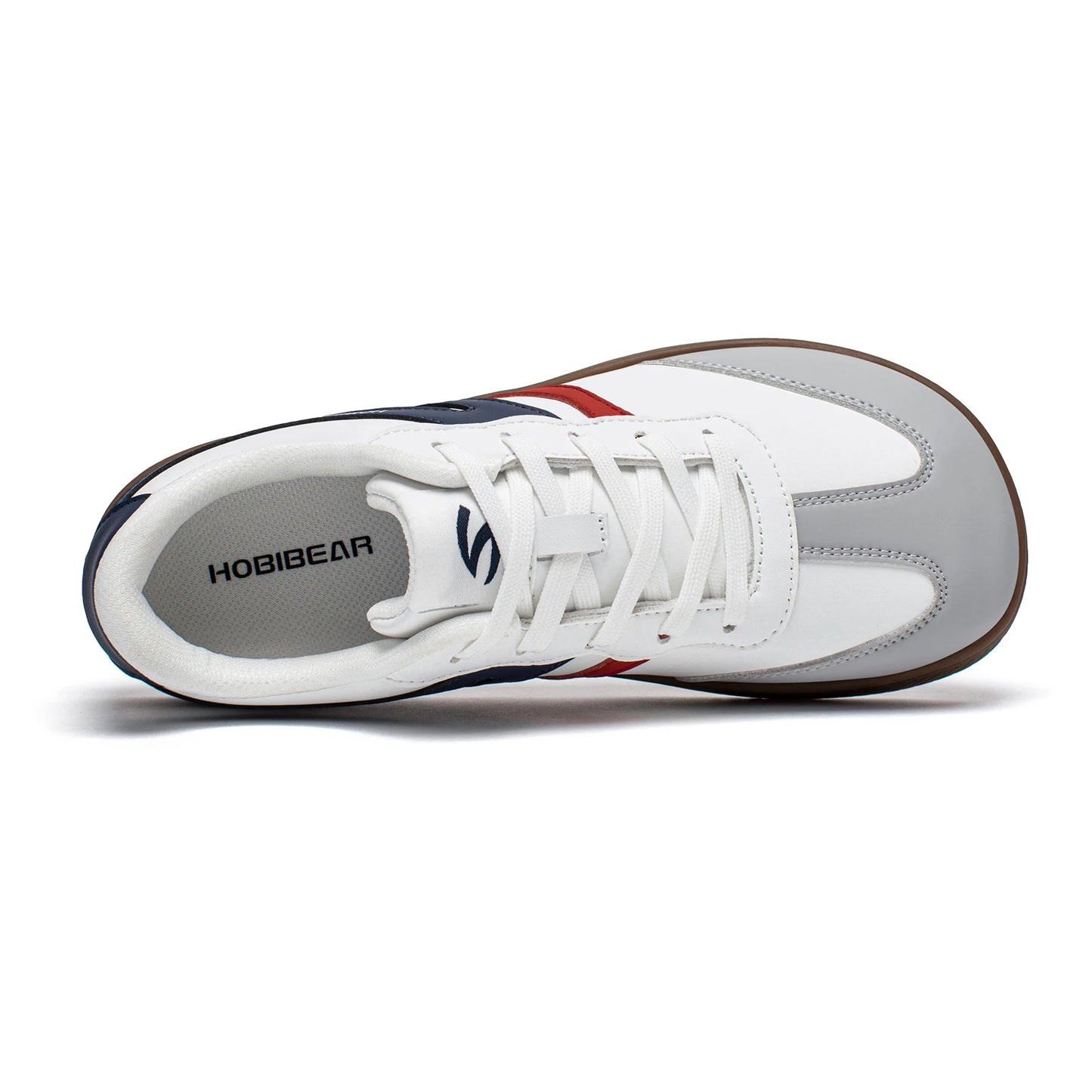 HOBIBEAR Unisex Wide Toe Shoes Artificial Leather Sneakers Casual Lace Up Retro Fashion Shoes for Women Men