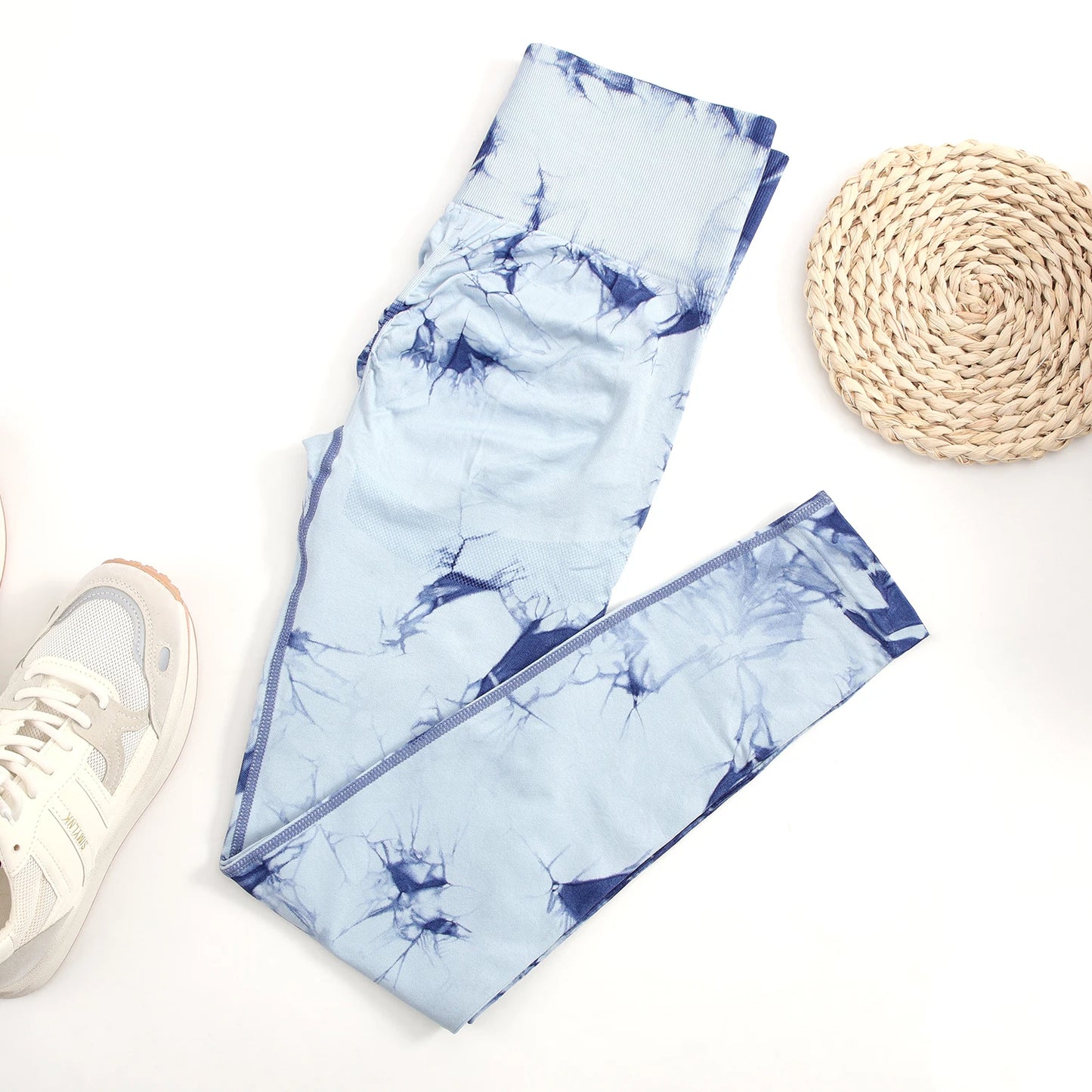 2024 New Tie Dye Gym Leggings Women Fitness Push Up Casual Sport Leggings Of Women  Running Outdoors