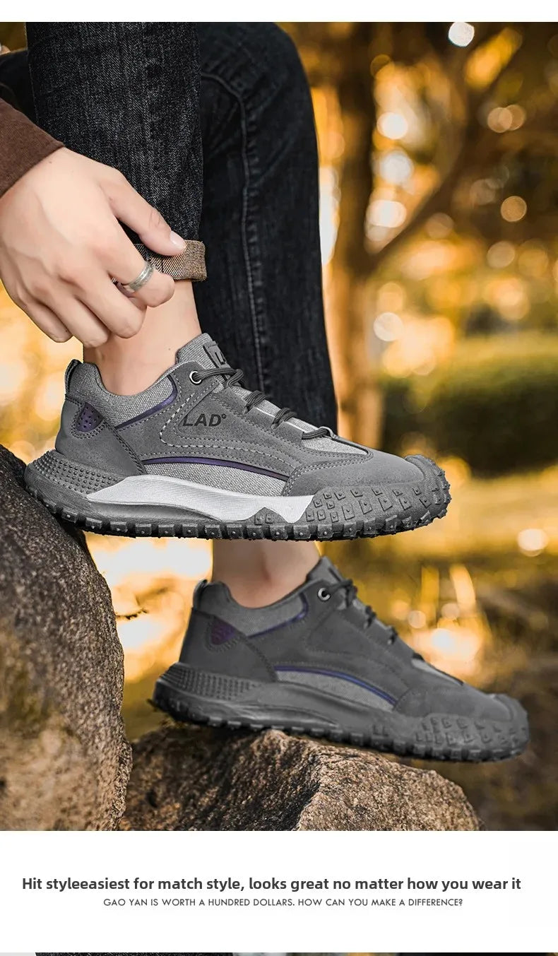 Men's Breathable Mesh Sport Shoes Casual Outdoor Climbing Anti-slip Wear-resistant Workwear Mountain Climbing Shoes Hot Sale Of