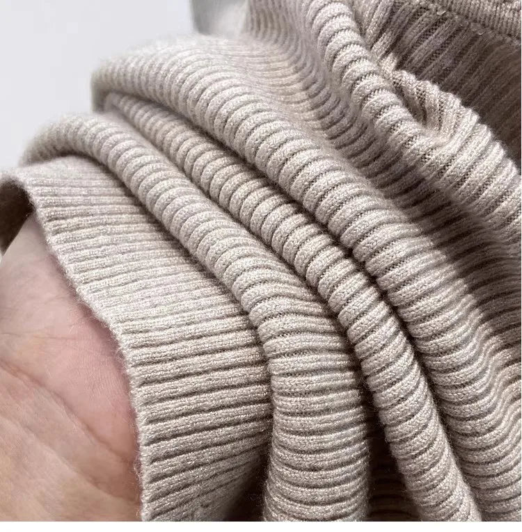Zjaiss Solid Color O-neck Knitted Pullovers 2025 Women's Autumn Winter New Slim Fit Sweater Soft Warm Simple Base Layer Top