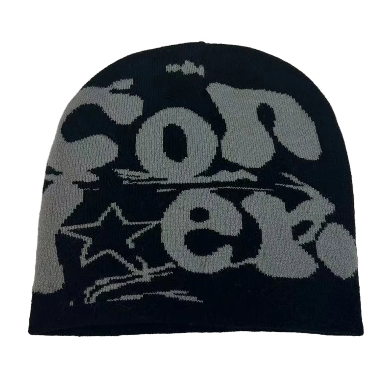 Y2k Beanie Hat Slouchy Beanie Vintage Beanie Warm Beanie Halloween Accessories Slouchy Beanies High School Teens