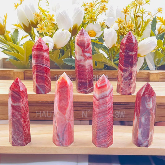 1PC Natural Pork Stone Point Tower Colorful Crystal Stone Point Spiritual Healing Reiki Energy Stone Home Decor Halloween