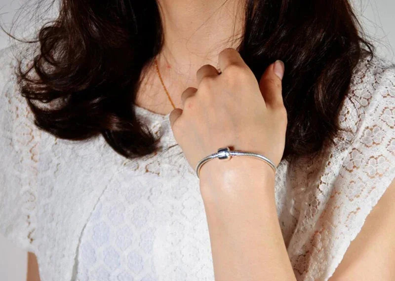 Handmade Original Fine Jewelry  Charm Bracelet Soft Smooth Snake Bone Bracelets for Women
