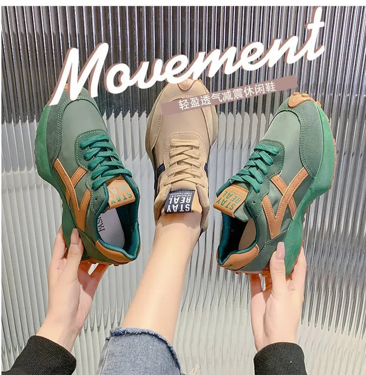 Comfort Women's Sneakers Fashion Womens Thick-soled Boots Breath Women Casual Shoes Wear-resistant Non-slip Womens Running Shoes