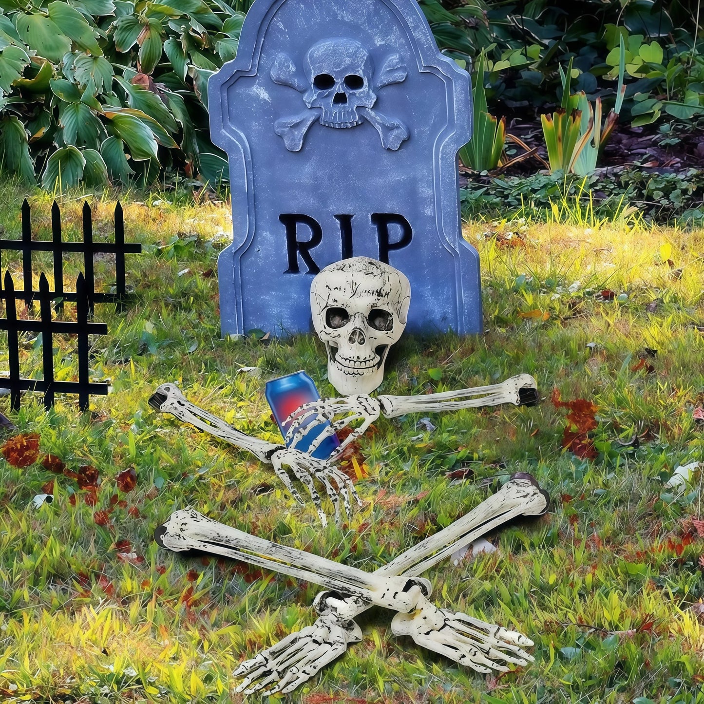 Halloween Skeleton Stake Decorations, Realistic Skeleton Arm Leg Bones, Spooky Yard Garden Halloween Decoration