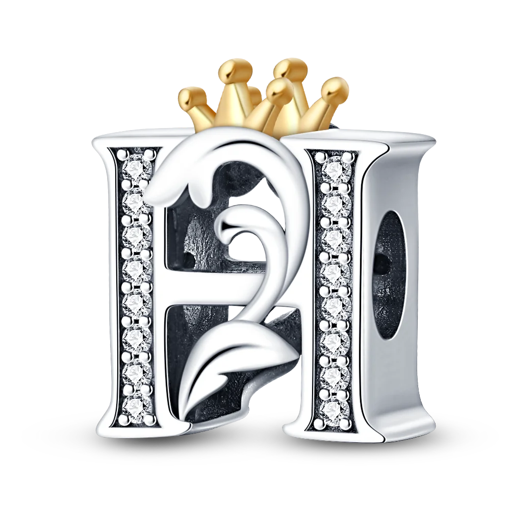 Fit Qikaola 925 Original Bracelets Charms Classic Crown 26 Letters Alphabet Charms Beads For Women Fine DIY Wedding Jewelry Gift