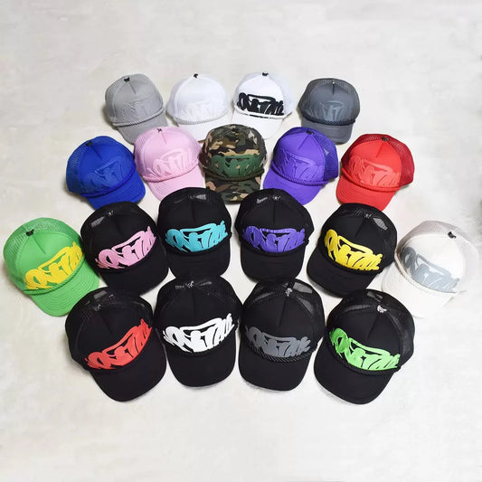 Unisex Sy Letter Printed Baseball Net Caps Spring and Summer Outdoor Adjustable Casual Hats Sunscreen Hat