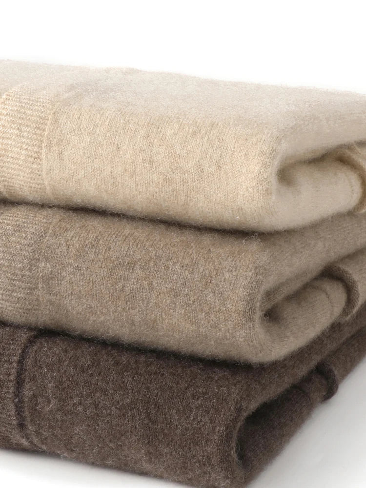 Autumn Winter 100% Pure Wool Women Cardigan High Quality Cashmere Jacket Casual Sweater Street Wear Warm Overcoat Female Kore