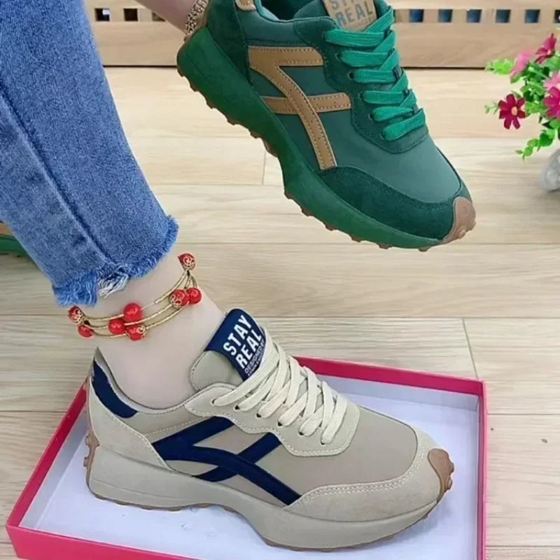 Comfort Women's Sneakers Fashion Womens Thick-soled Boots Breath Women Casual Shoes Wear-resistant Non-slip Womens Running Shoes