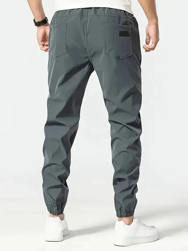 2025 NEW Spring Autumn Slim Men Pants sports casual Joggers trousers Mens Solid Color Straight Pants thin Woven Daily Sweatpants
