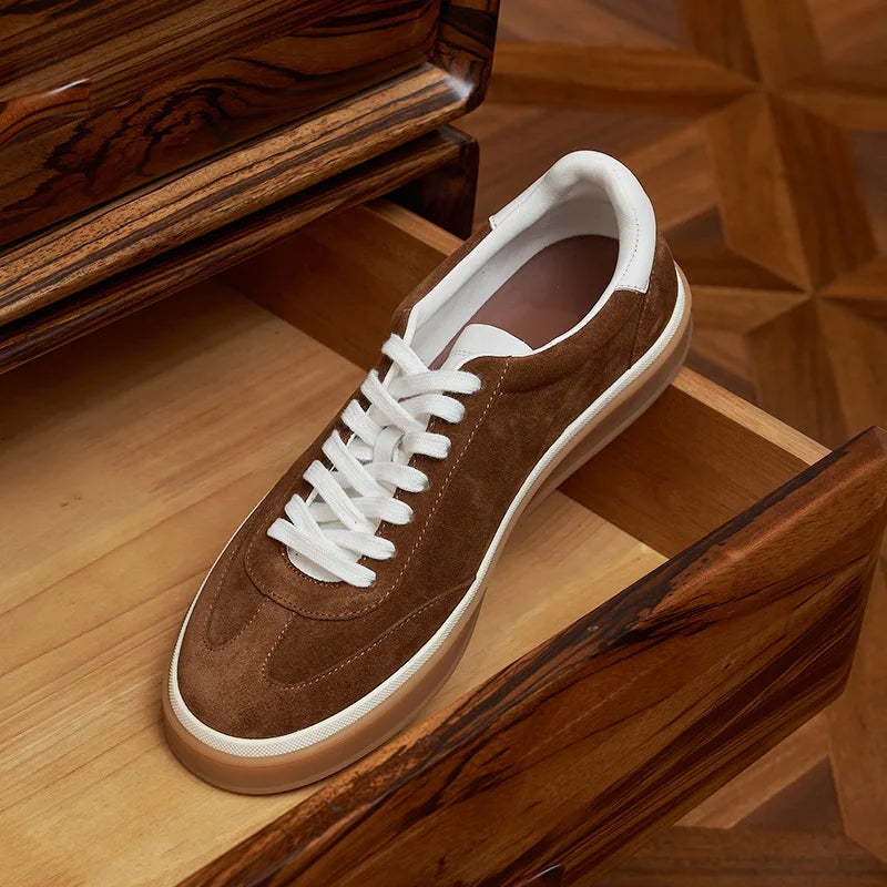 Men's Tenis Masculino Shoes Men's Leather Skate Shoes Men Fashion Casual Walking Shoes Classic Flats Men Lace-Up Mens Sneakers