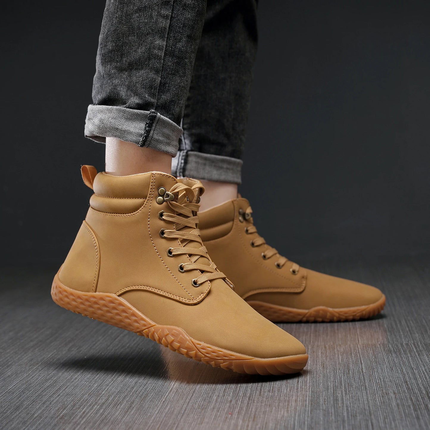 Barefoot Shoes Adult Cross-Trainer Wide Toe Box Men's Wide Minimalist Zero Drop Sole Casual Knitting Walking Sneakers Large Size