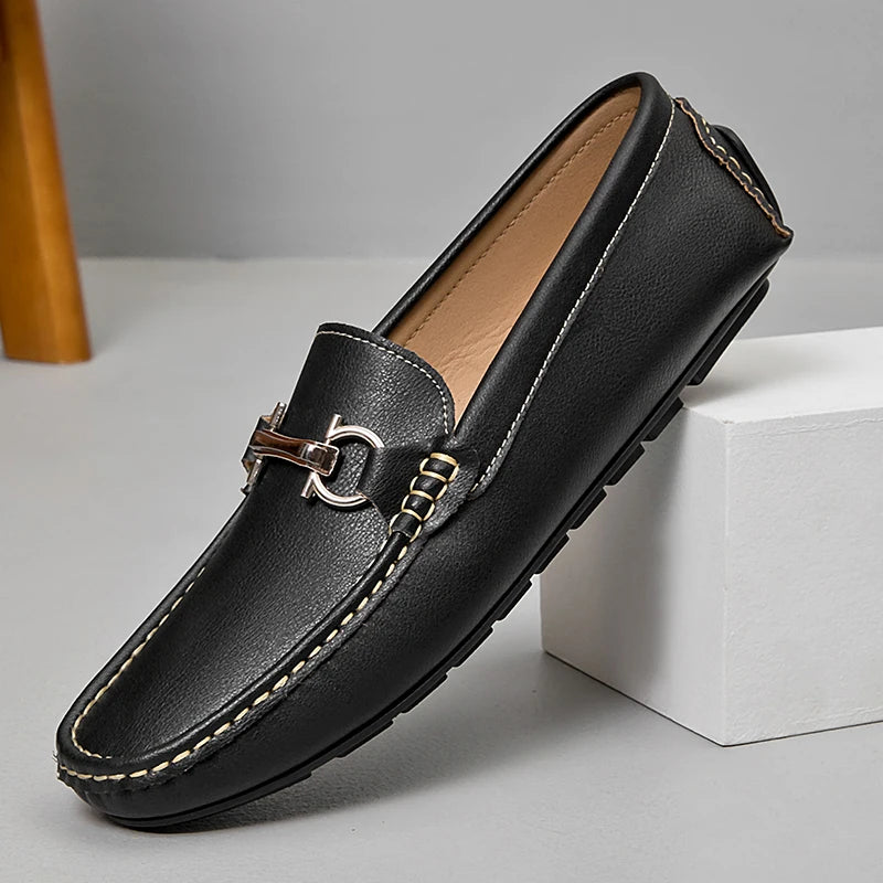 YRZL Mens Loafers Casual Slip On Comfortable Shoes for Men PU Leather Lightweight Non Slip Walking Sneakers Outdoor Shoes