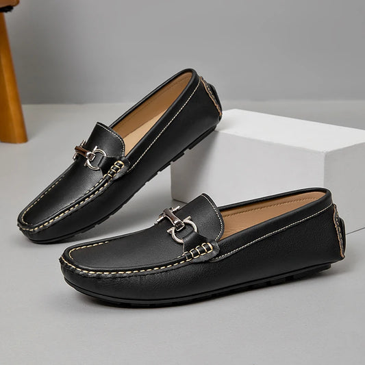 YRZL Mens Loafers Casual Slip On Comfortable Shoes for Men PU Leather Lightweight Non Slip Walking Sneakers Outdoor Shoes
