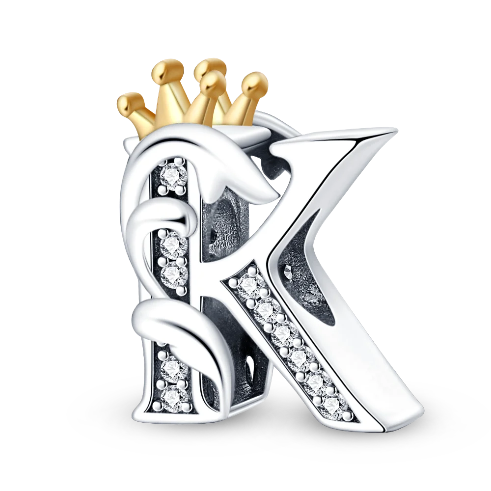 Fit Qikaola 925 Original Bracelets Charms Classic Crown 26 Letters Alphabet Charms Beads For Women Fine DIY Wedding Jewelry Gift