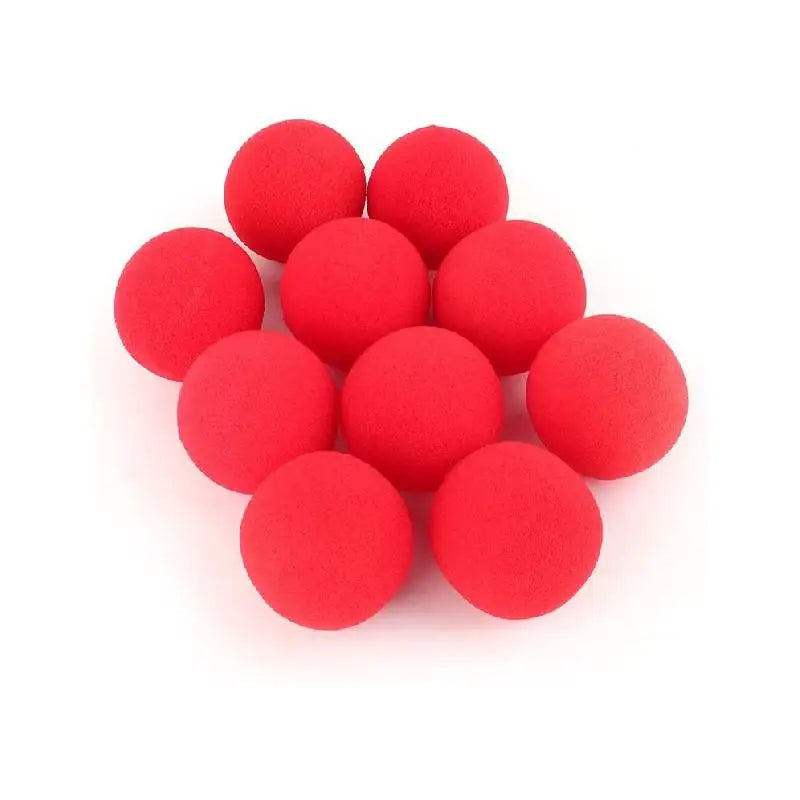10pcs Finger Sponge Ball Magic Sponge Ball Red Magic Props Comedy Magic Trick Gift for Kid Halloween Party Masquerade