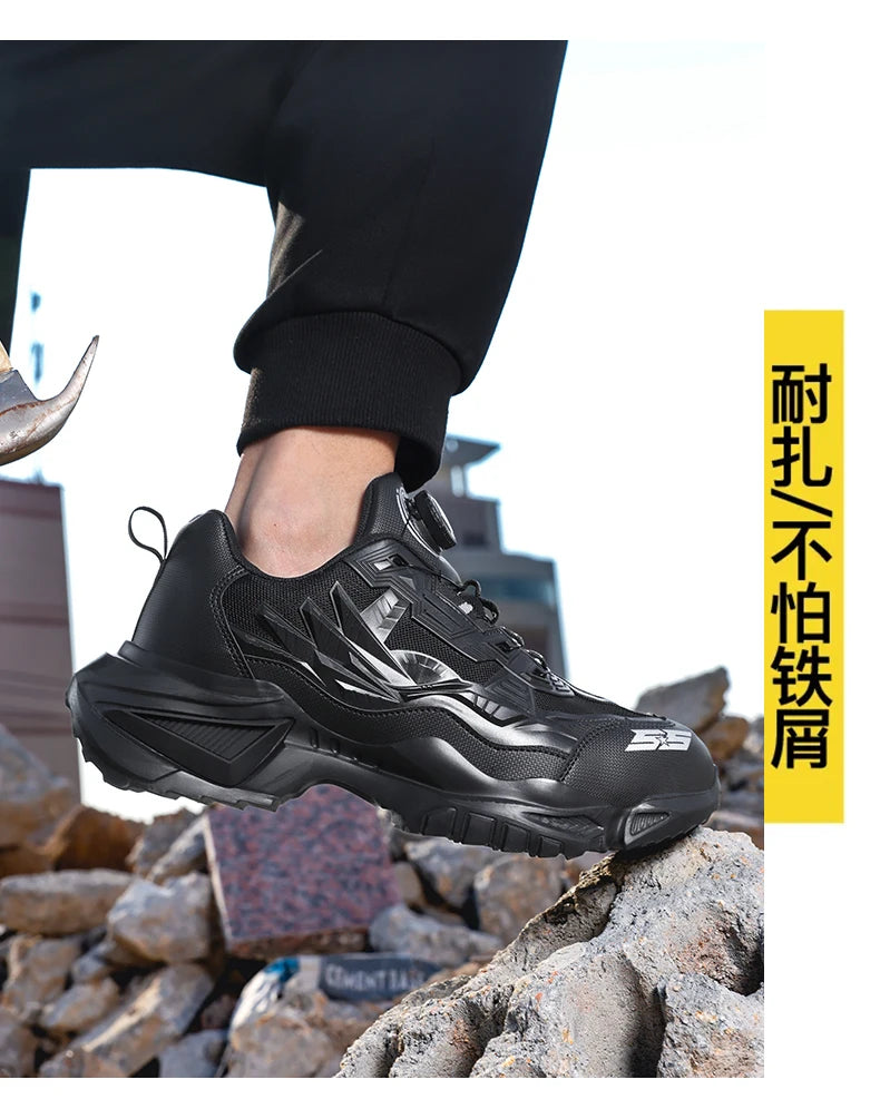 Men's Military Tactical Boots Army Boots Men Side Zipper Military Boots Men Anti-Slip Ankle Boots Work Safety Shoes Hiking Shoes