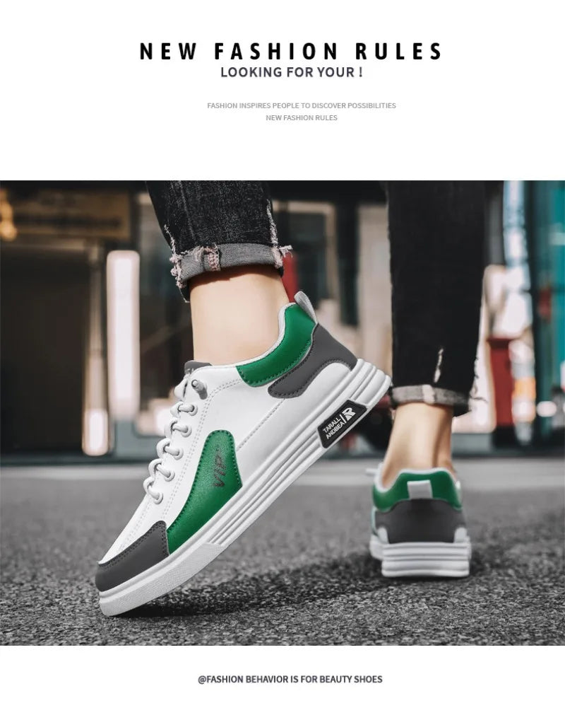 2025 Spring and Autumn New Men's Shoes Leather Low Cut Fashion Trendy Running Sports Men's Casual Trendy Shoes