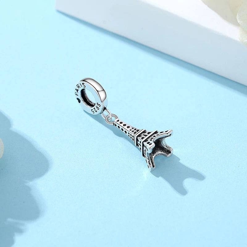 Original 925 Sterling Silver Charms Camera Suitcase London Bus Love Heart Beads Fit Bracelets Necklaces DIY Jewelry Women