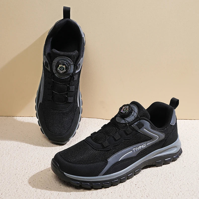 YRZL 2025 Sports Shoes Men Running Sneakers Lightweight Breathable Athletic Anti Slip Shoes Casual Walking Shoes Slip on Size 48
