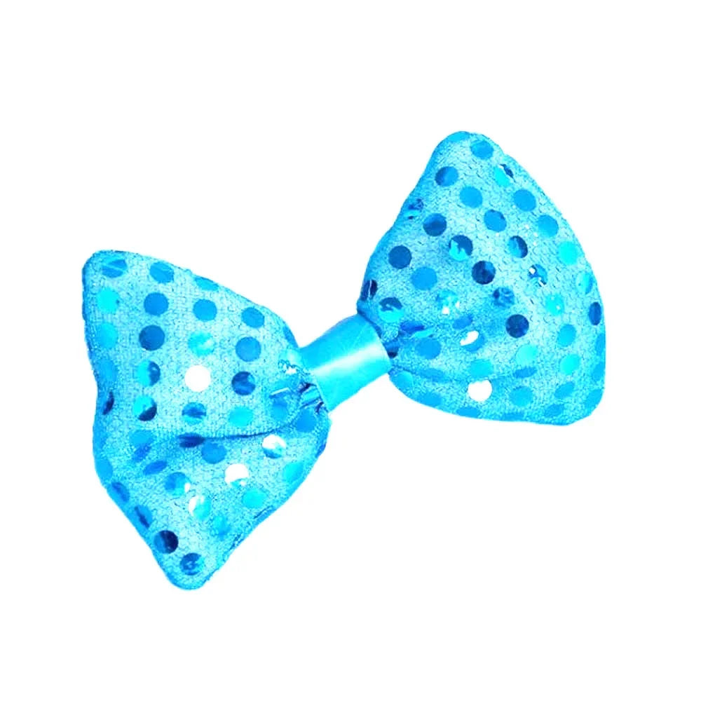 10pcs Blinking Light Up Sequin Bow Tie Necktie Gift Glow Party Luminous Neck Wear Cosplay  Birthday  Halloween