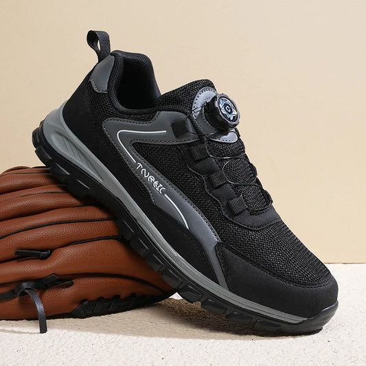 YRZL 2025 Sports Shoes Men Running Sneakers Lightweight Breathable Athletic Anti Slip Shoes Casual Walking Shoes Slip on Size 48