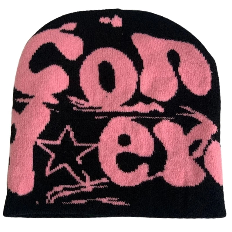 Y2k Beanie Hat Slouchy Beanie Vintage Beanie Warm Beanie Halloween Accessories Slouchy Beanies High School Teens
