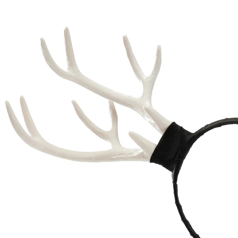 Women’s Antler Headband Vintage Retro Demon Horn Devil Hairband Gothic Lolita Halloween Cosplay Headwear Prop